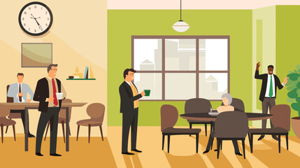 Concept vector illustration of business meeting.