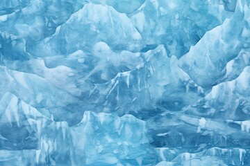 Obraz premium Iceberg Blue Color: Captivating Frozen Glacier Pattern in Stunning Detail, generative AI