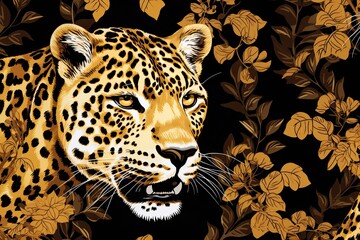 Leopard Color Seamless Textile: Striking Patterns and Versatile Designs, generative AI