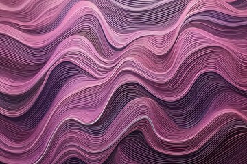 Fragment of Artwork on Paper: Mauve Color with Wavy Pattern, generative AI