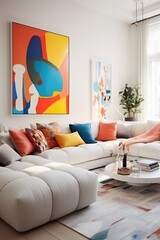 A Scandinavian style large flat living room