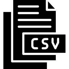 Csv vector line icon .svg