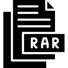 Rar vector line icon .svg