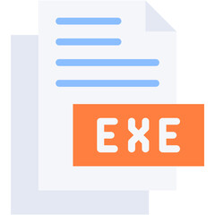 Exe vector line icon .svg