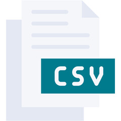 Csv vector line icon .svg