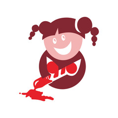 Make a Professional Cartoon Girl Funny Choco