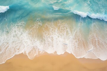 Fototapeta na wymiar Ocean Colors and Sand Texture on a Beach: Captivating Coastal Hues and Sandy Textures Unveiled, generative AI