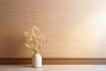 Tan Color Fabric Texture Surface: Ideal Interior Wall Design Element, generative AI