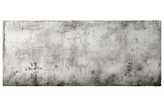 Realistic Concrete Wall Portrait White Texture on White or PNG Transparent Background.
