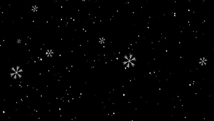 Snow is falling to welcome winter in December on a transparent background - Powered by Adobe