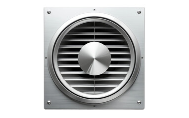 Functional Exhaust Fan In White Color on White or PNG Transparent Background.