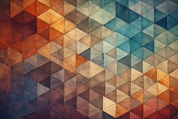 Wood Color Mosaic Structure Vintage Abstract Illustration: A Captivating Piece of Vintage Art, generative AI