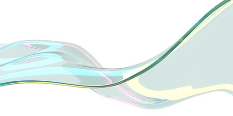 Abstract transparent glass material wavy background