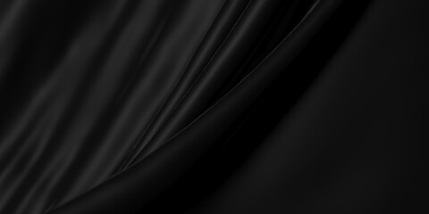 Black gray satin dark fabric texture