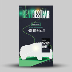 Car rental service story template design
