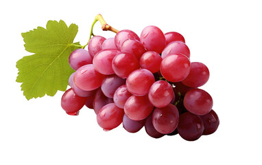 Fototapeta premium Grape Bunch in Fresh Look Nature's Bounty on White or PNG Transparent Background.