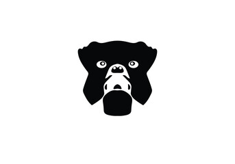 Amazing minimal style Australian Bulldog icon illustration design