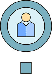 Human Resource Magnifier Icon
