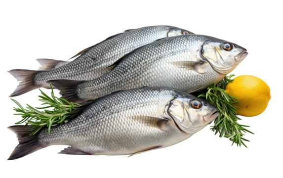 Bream Fish In Ready For Eat Realistic Look on White or PNG Transparent Background.