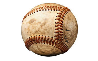 Antique Baseball Historical Looks Vintage Material Realistic Portrait on White or PNG Transparent...