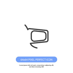 Fototapeta premium car rear mirror outline icon pixel perfect good for website and mobile. vector icon eps.10