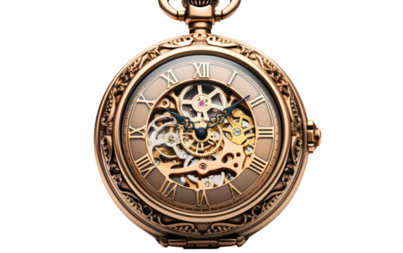 Old Watch A Historical Watch In A Realistic Look on White or PNG Transparent Background.