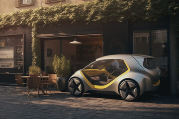 modern electric vehicle, AI generated