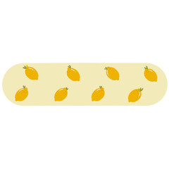 Label banner lemon pattern for artwork and scrapbook