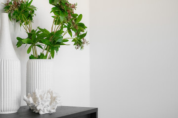 Fototapeta premium Home interior decor, modern house, apartment decoration.