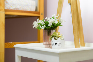 Home interior decor, modern house, apartment decoration.