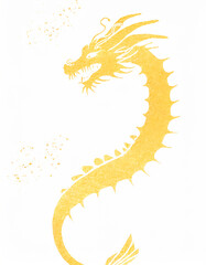 金色の昇り龍 年賀状背景