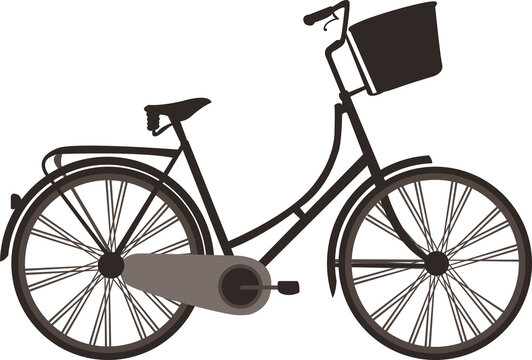 Fototapeta Digital png illustration of black bicycle on transparent background