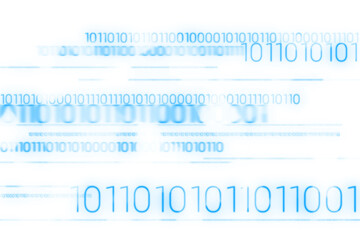 Digital png illustration of blue 0 and 1 numbers repeated on transparent background
