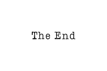 Digital png text of the end on transparent background