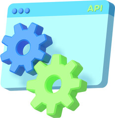API 3D Icon Illustration