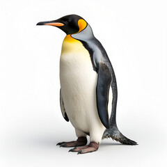 Fototapeta premium Penguin Realistic Style White Background