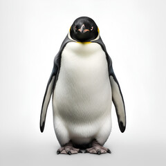 Obraz premium Penguin Realistic Style White Background