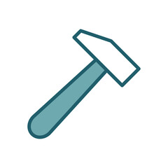hammer icon vector design template simple and clean
