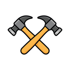 hammer icon vector design template simple and clean
