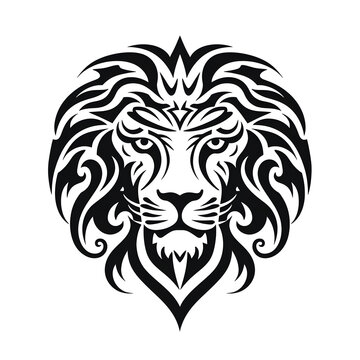 Lion head tribal tattoo celtic symbol 