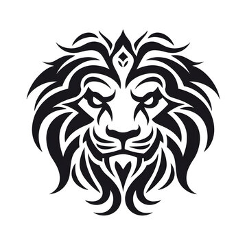 Lion head tribal tattoo celtic symbol 