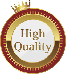 高級感のあるハイクオリティエンブレム　レッド＆ゴールド