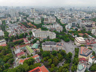 Aerial view of Hanoi Opera House in Hanoi