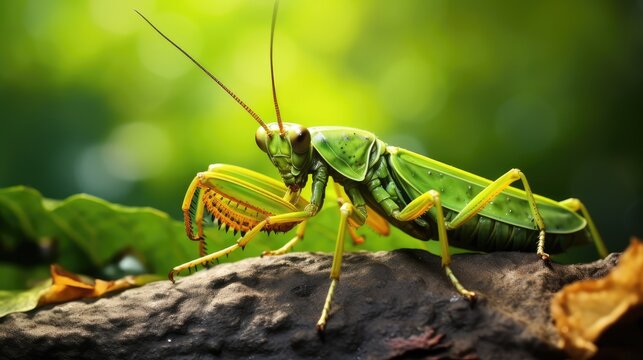 grasshopper on the ground
