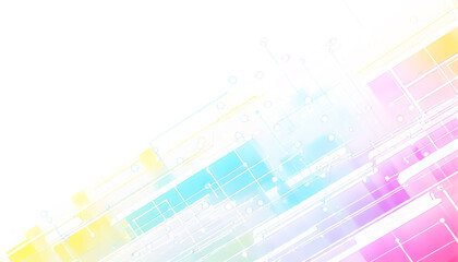 Obraz premium カラフルなネットワーク背景