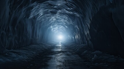 A light in the end of a tunnel - hope conceptual