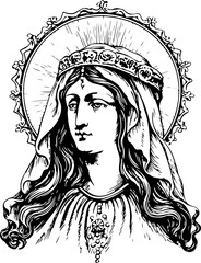Saint Veronica illustration
