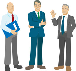 3人のベテランビジネスマン