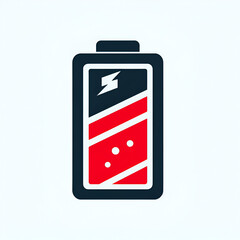 Battery icon vector illustration, white background isolated 