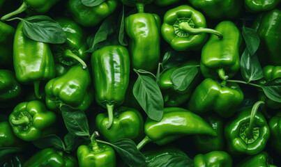 green bell peppers background - obrazy, fototapety, plakaty